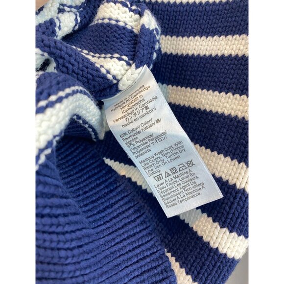 J. Crew Women's Classic Relaxed Fit Pullover Sweater Navy White Stripe Size XXS - Picture 6 of 7